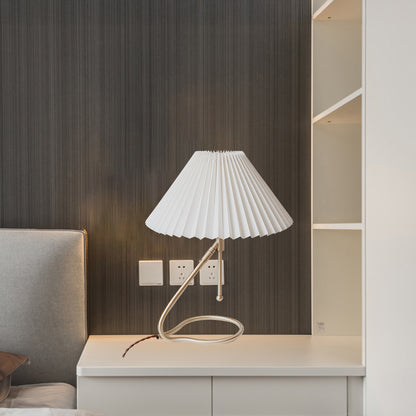 Levitate Pleated Minimalist Metal Table Lamp