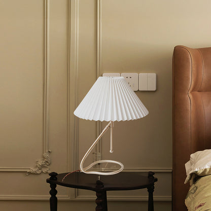 Levitate Pleated Minimalist Metal Table Lamp