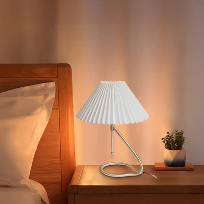 Levitate Pleated Minimalist Metal Table Lamp