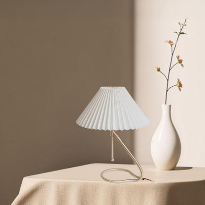 Levitate Pleated Minimalist Metal Table Lamp