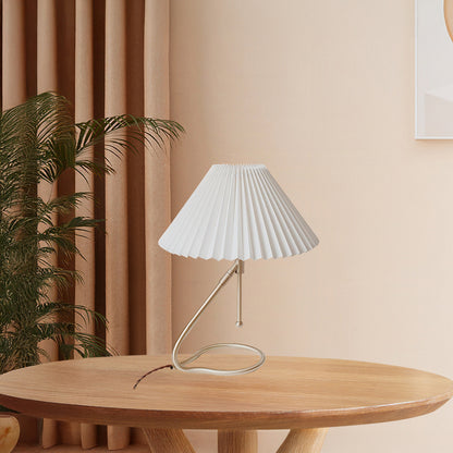 Levitate Pleated Minimalist Metal Table Lamp