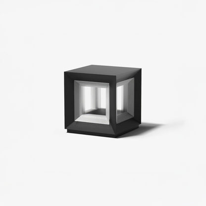 Light Cube Eclectic Metal Outdoor Post Light