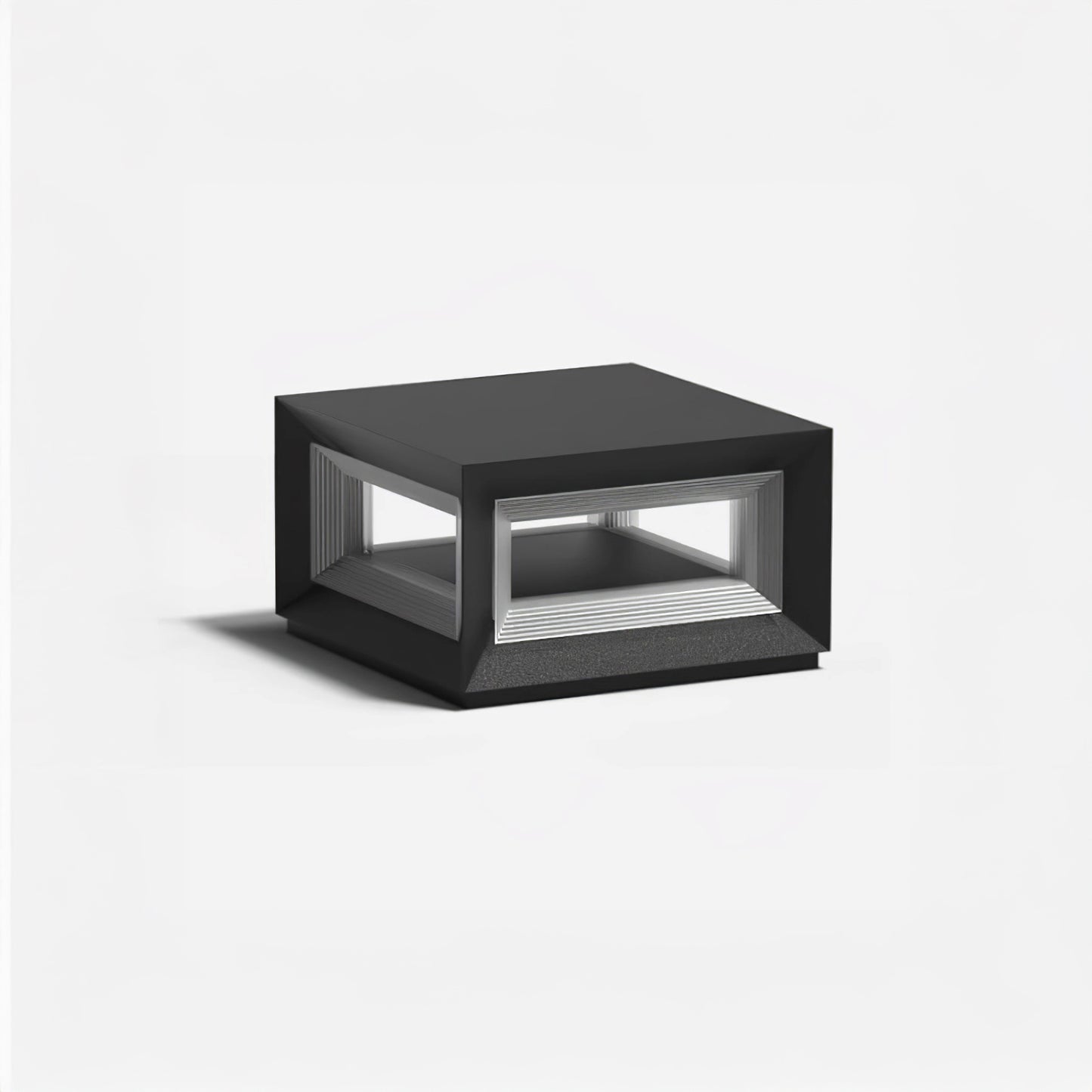 Light Cube Eclectic Metal Outdoor Post Light