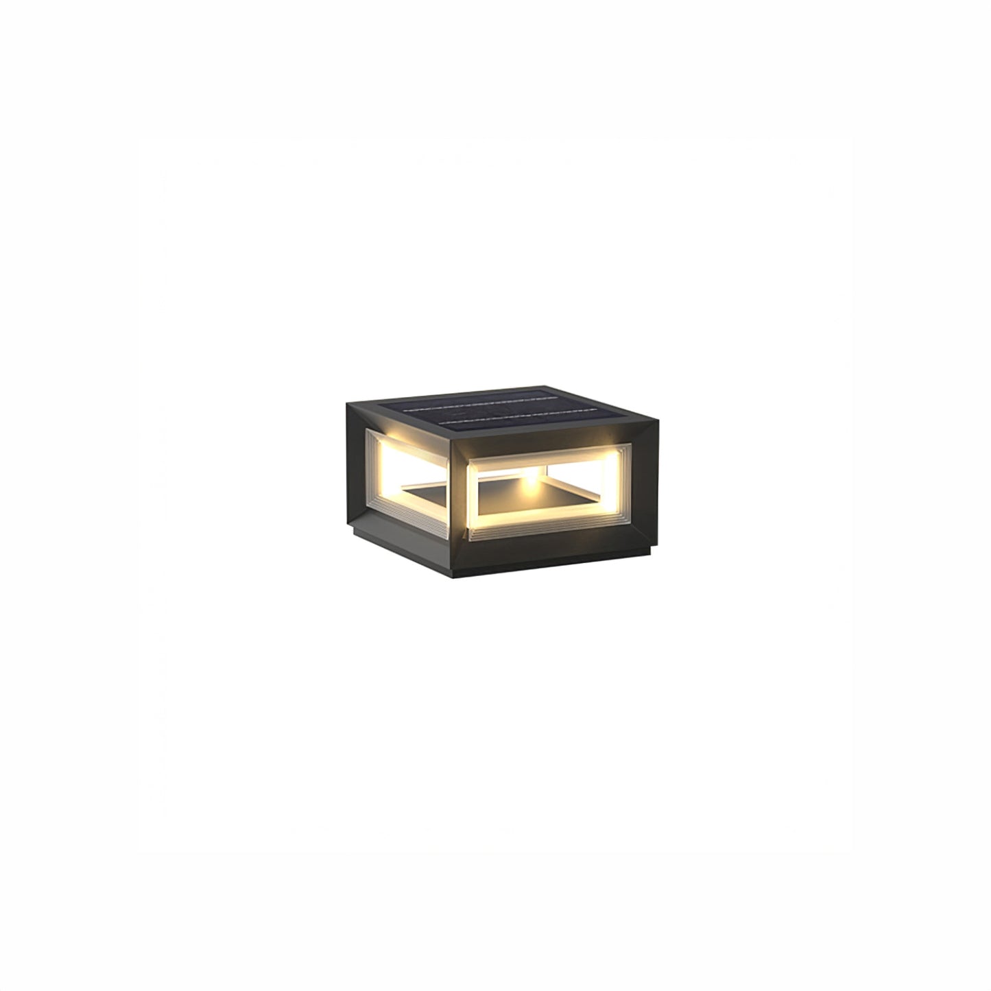 Light Cube Eclectic Metal Outdoor Post Light