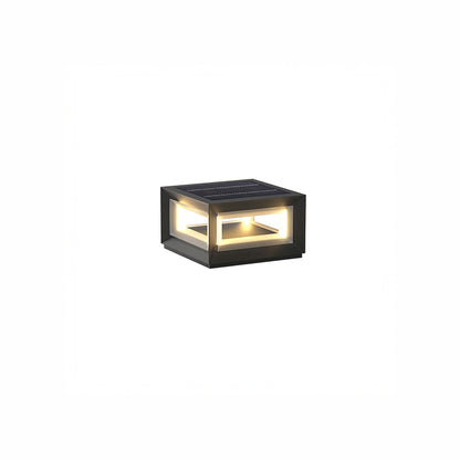 Light Cube Eclectic Metal Outdoor Post Light