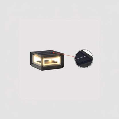 Light Cube Eclectic Metal Outdoor Post Light