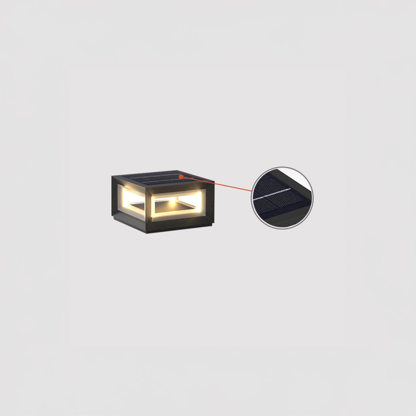 Light Cube Eclectic Metal Outdoor Post Light