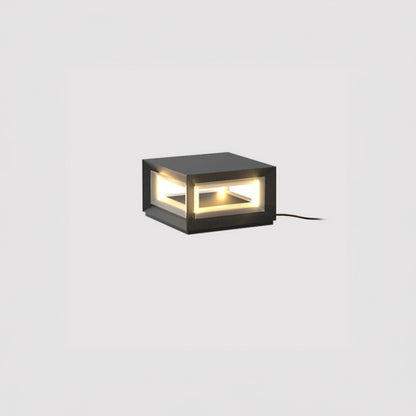 Light Cube Eclectic Metal Outdoor Post Light