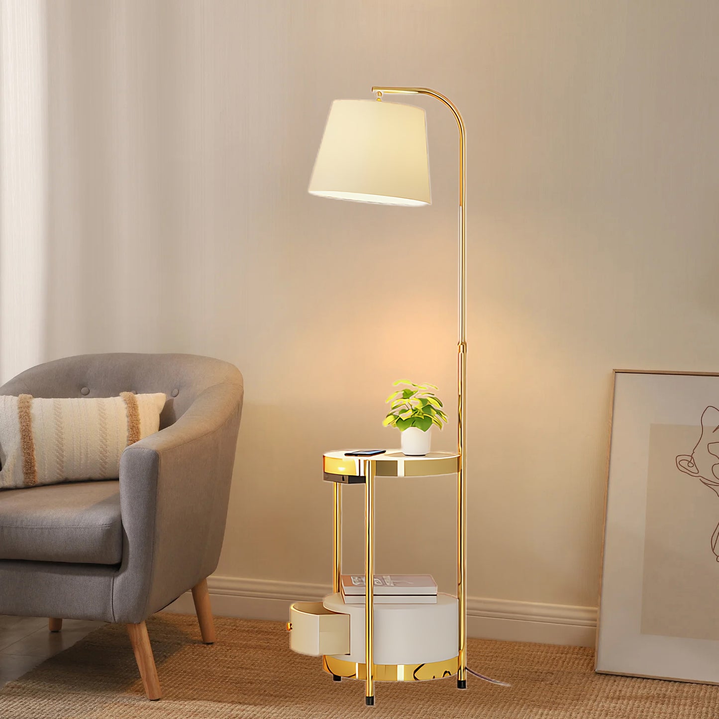 Lilah Modern Metal Floor Lamp