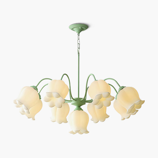 Lilium Cluster Vintage Metal Chandelier