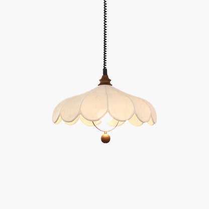 Lily Fabric Contemporary Metal Pendant Lamp