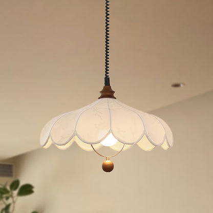 Lily Fabric Contemporary Metal Pendant Lamp