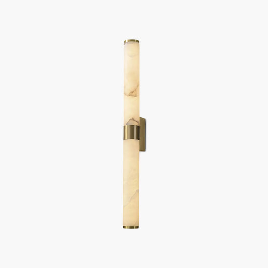 Line Alabaster Contemporary Brass Wall Light