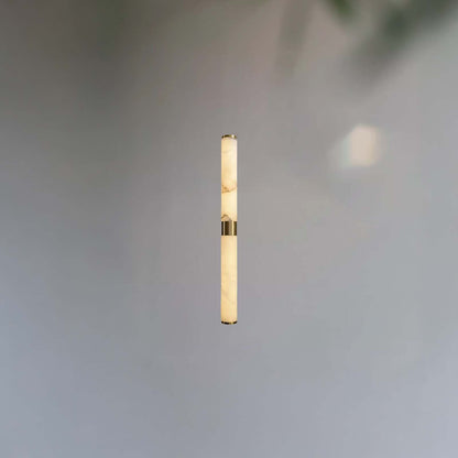 Line Alabaster Contemporary Brass Wall Light