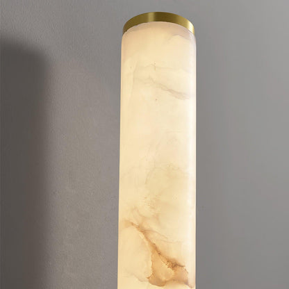 Line Alabaster Contemporary Brass Wall Light