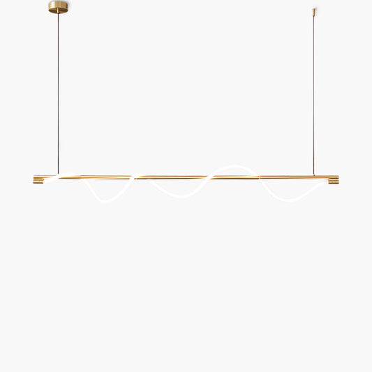 Linear Curve Island Modern Metal Pendant Lamp