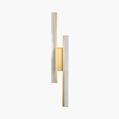 Linear LED Art Deco Brass Wall Lamp