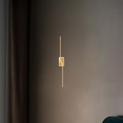 Linear Strip Minimalist Brass Wall Light