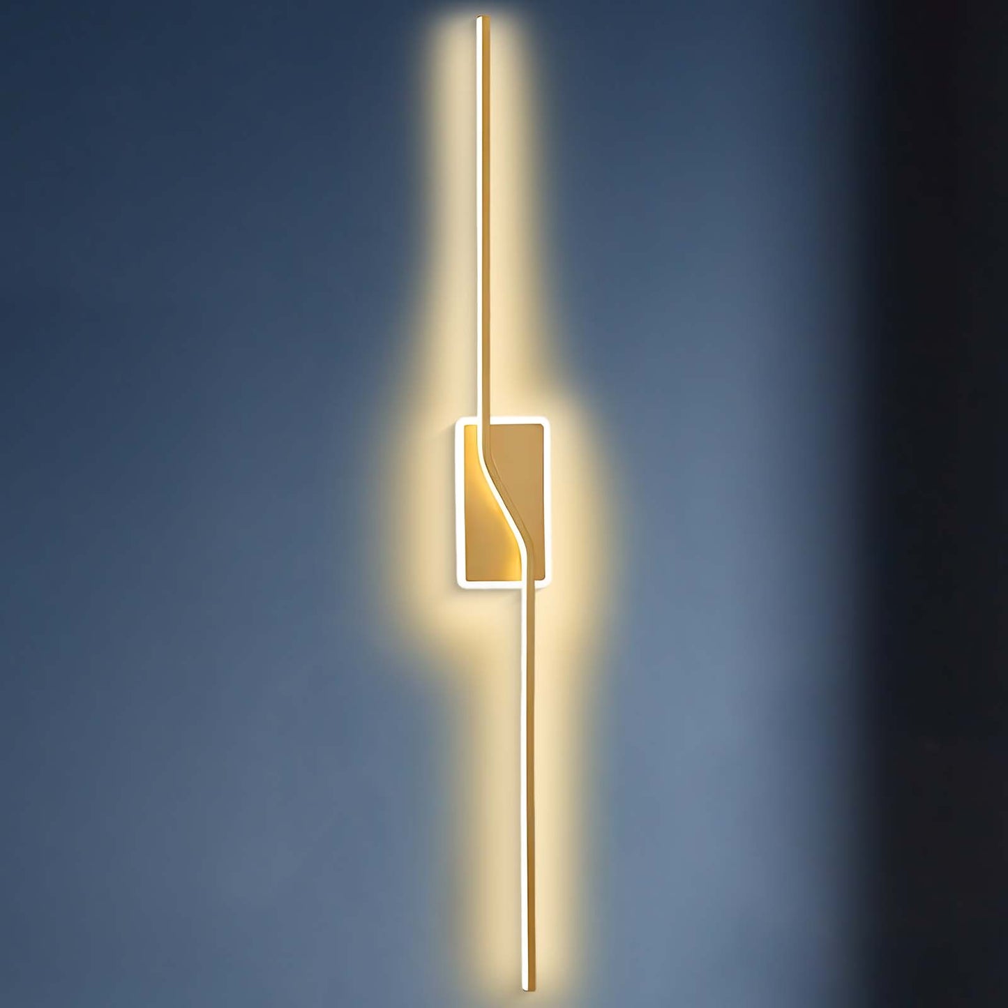 Linear Strip Minimalist Brass Wall Light