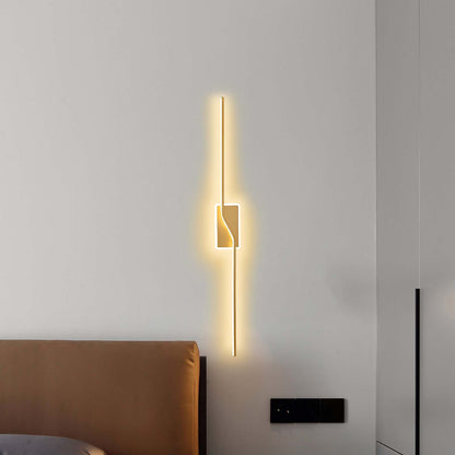 Linear Strip Minimalist Brass Wall Light