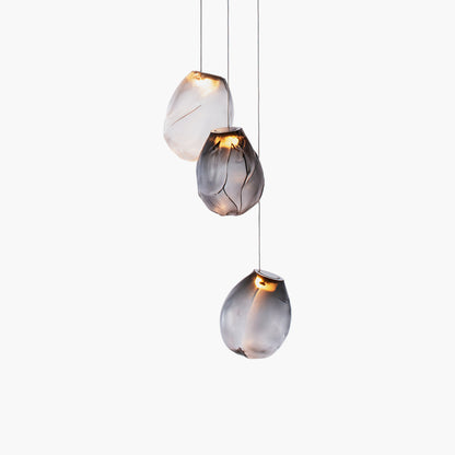 Liquid Eclectic Crystal Stone Pendant Light