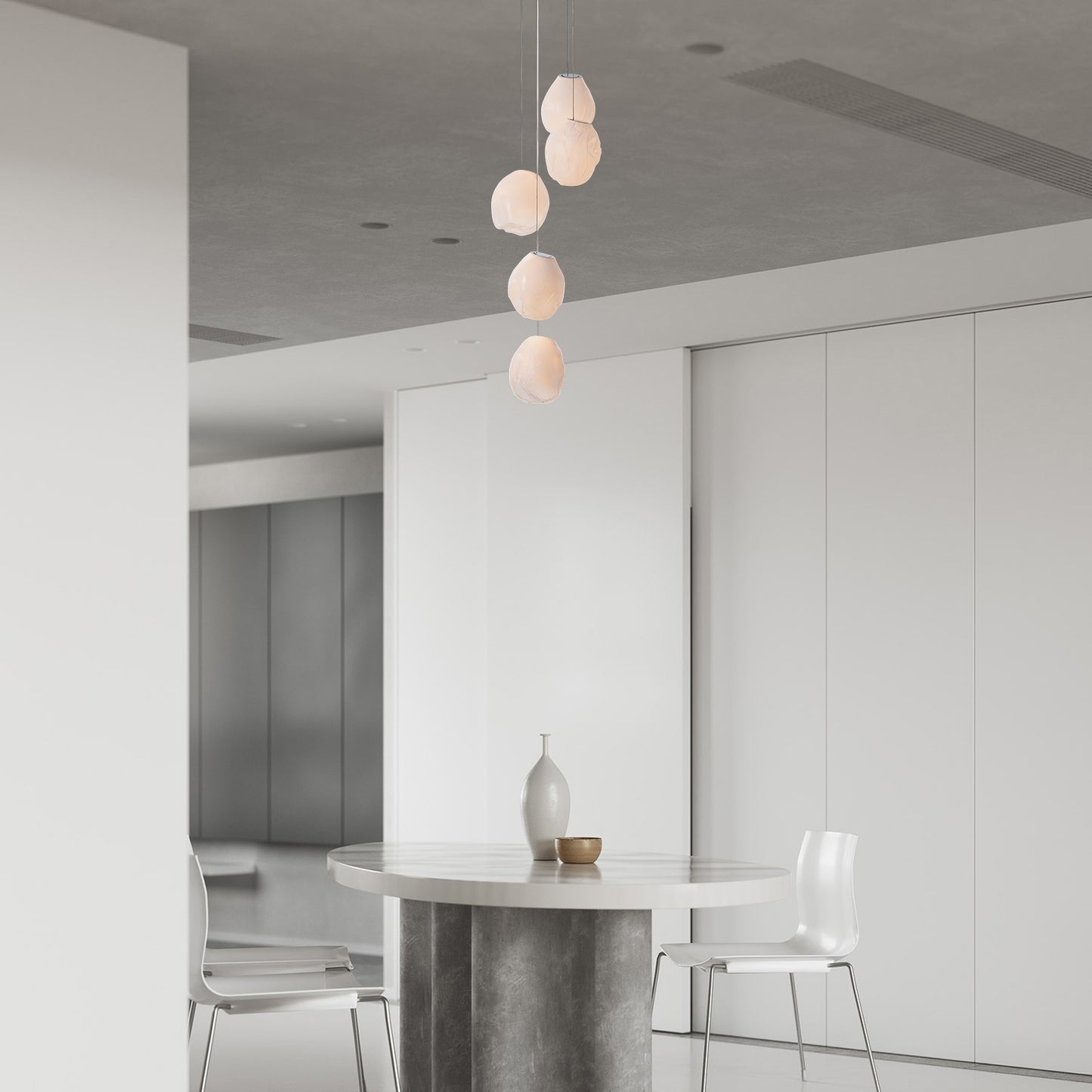 Liquid Eclectic Crystal Stone Pendant Light