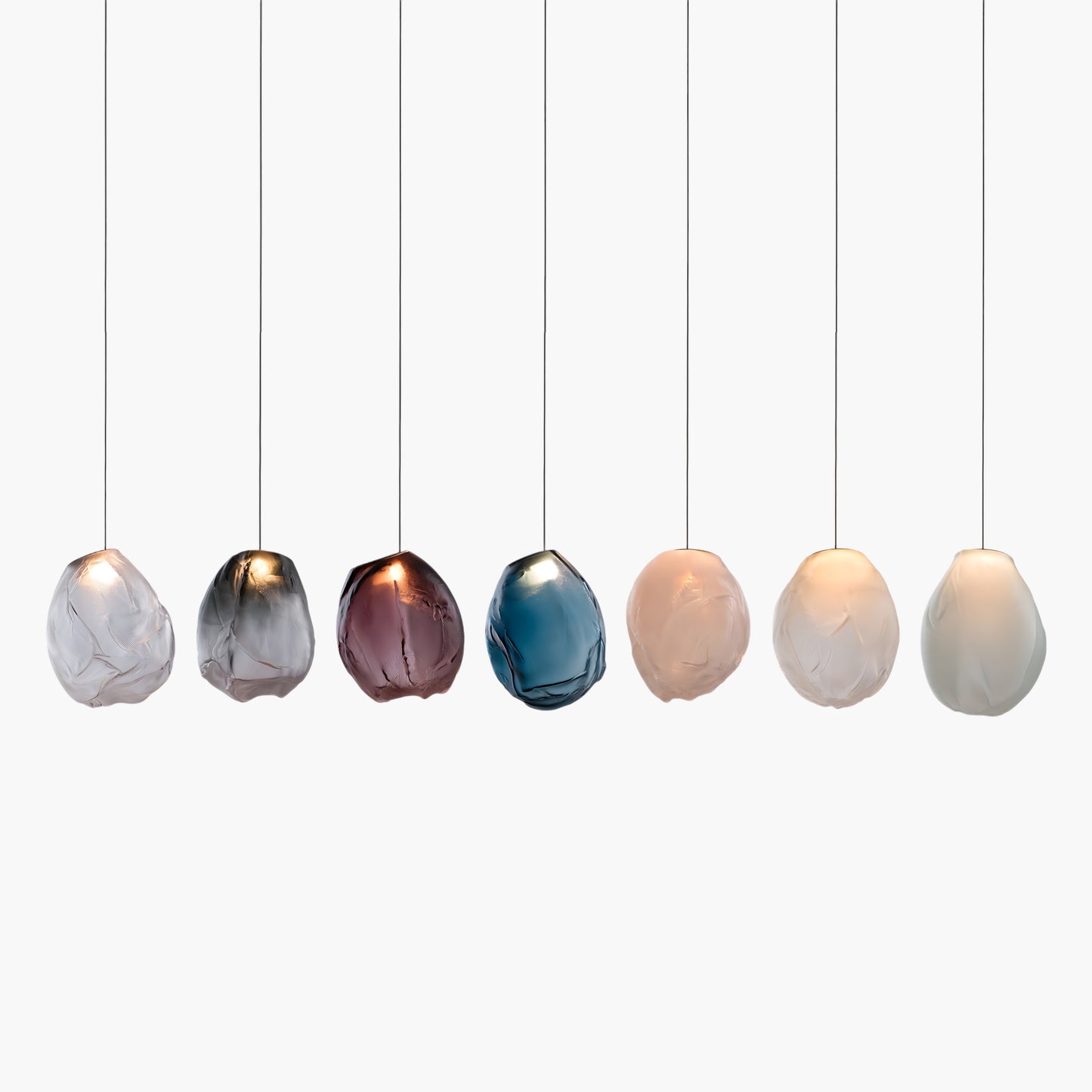 Liquid Eclectic Crystal Stone Pendant Light