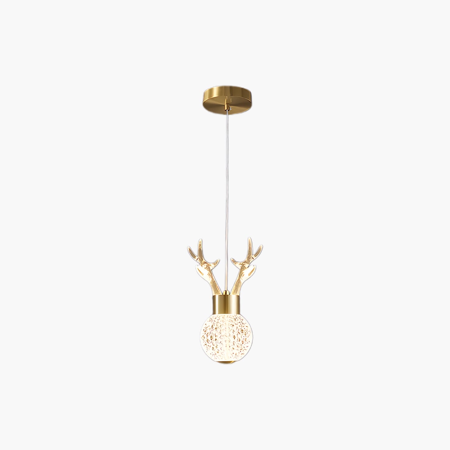 Little Deer Art Deco Brass Pendant Lamp