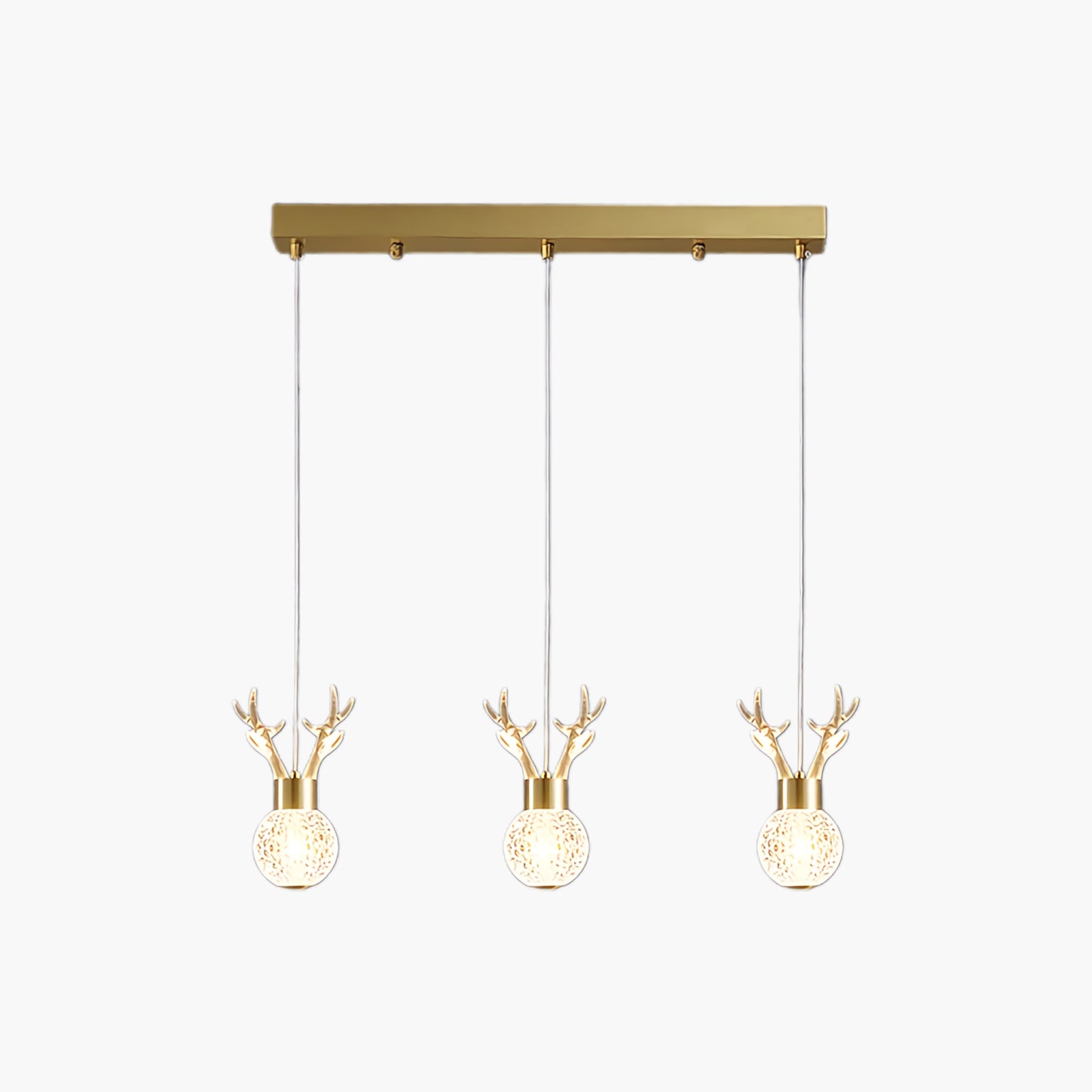 Little Deer Art Deco Brass Pendant Lamp