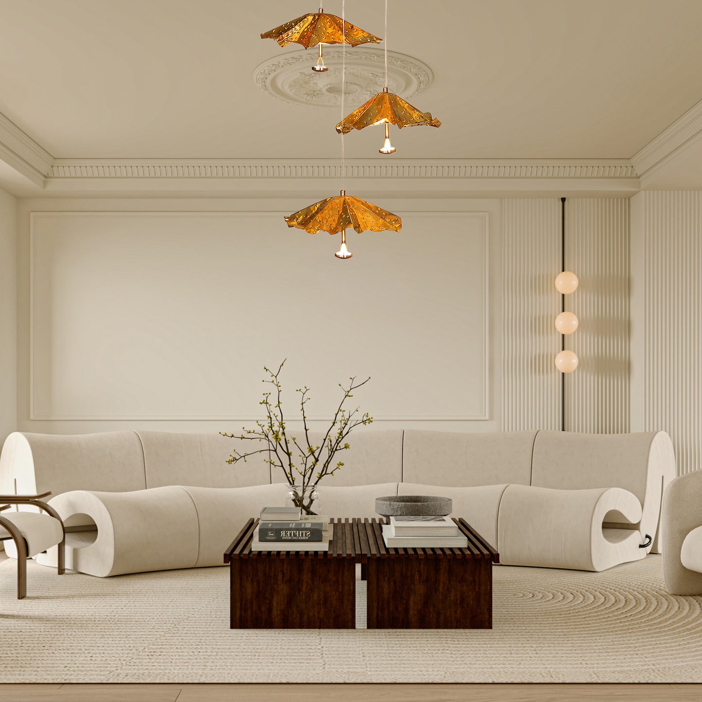 Livra Leaf Contemporary Metal Chandelier