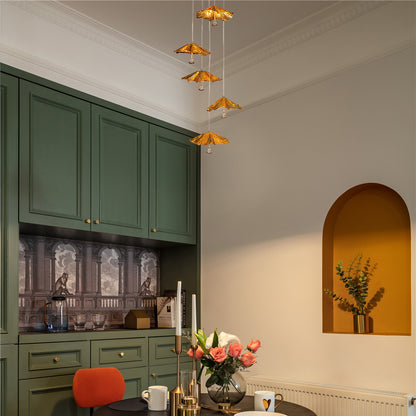 Livra Leaf Contemporary Metal Chandelier