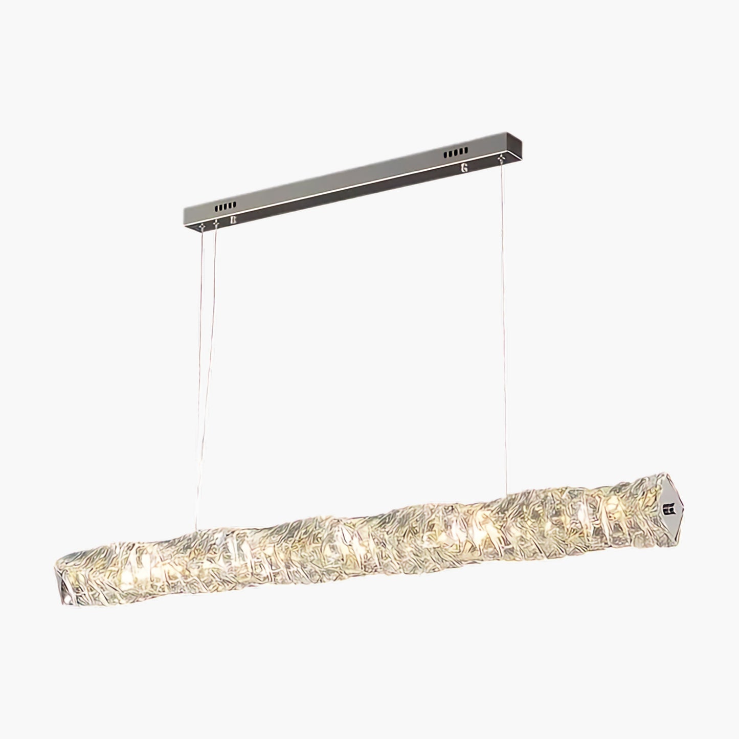 Long Crystal Classic Steel Pendant Lamp