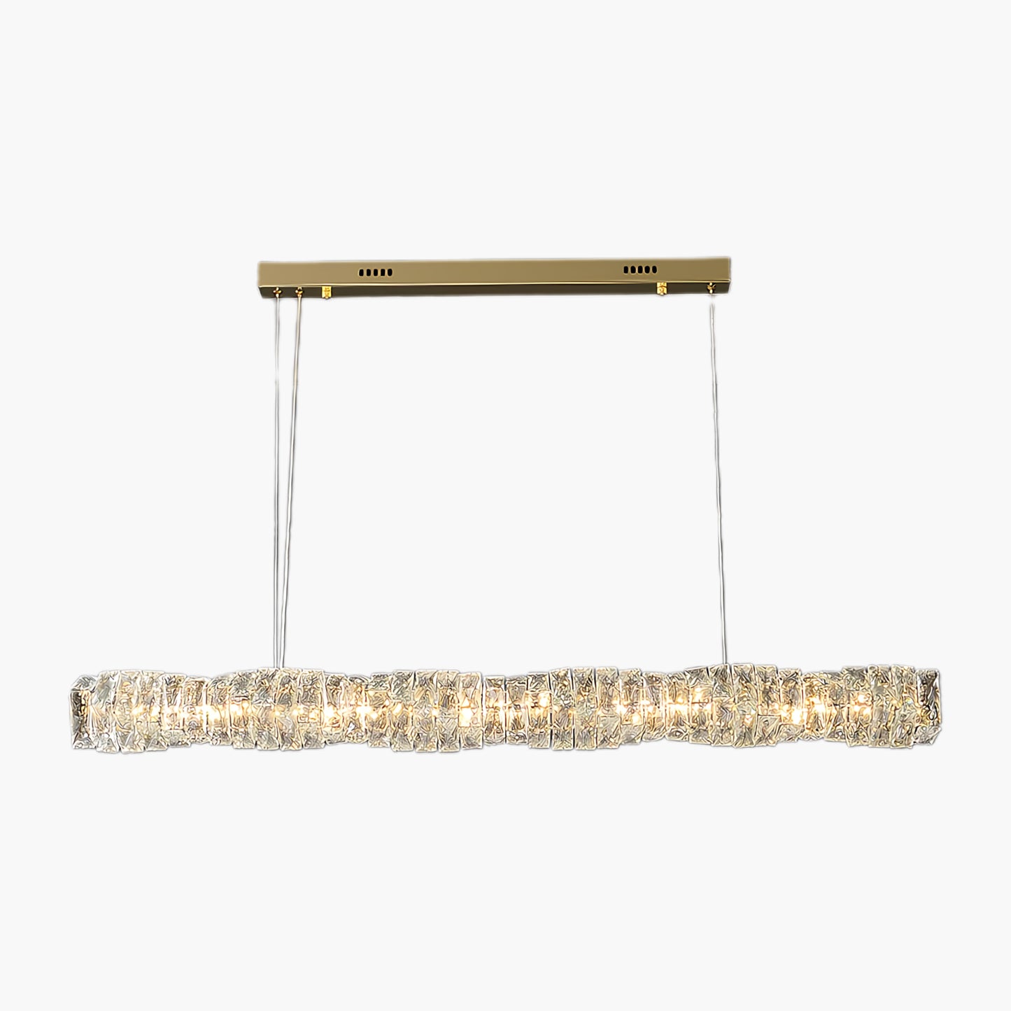 Long Crystal Classic Steel Pendant Lamp