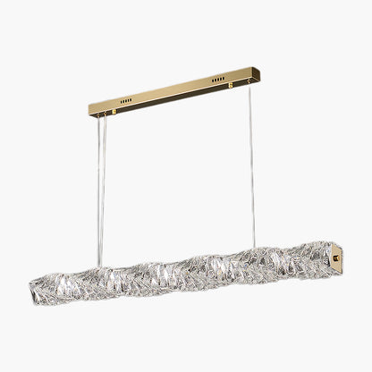 Long Crystal Classic Steel Pendant Lamp