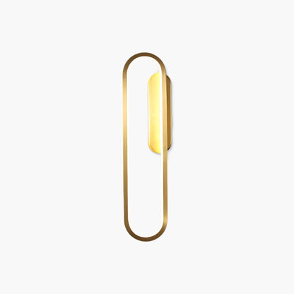 Long Ova Modern Brass Wall Lamp