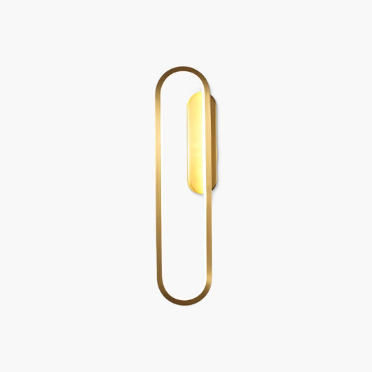 Long Ova Modern Brass Wall Lamp