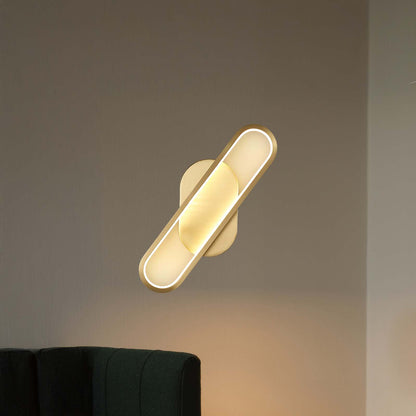 Long Ova Modern Brass Wall Lamp