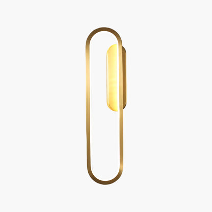 Long Ova Modern Brass Wall Lamp