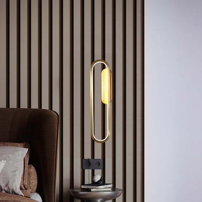 Long Ova Modern Brass Wall Lamp