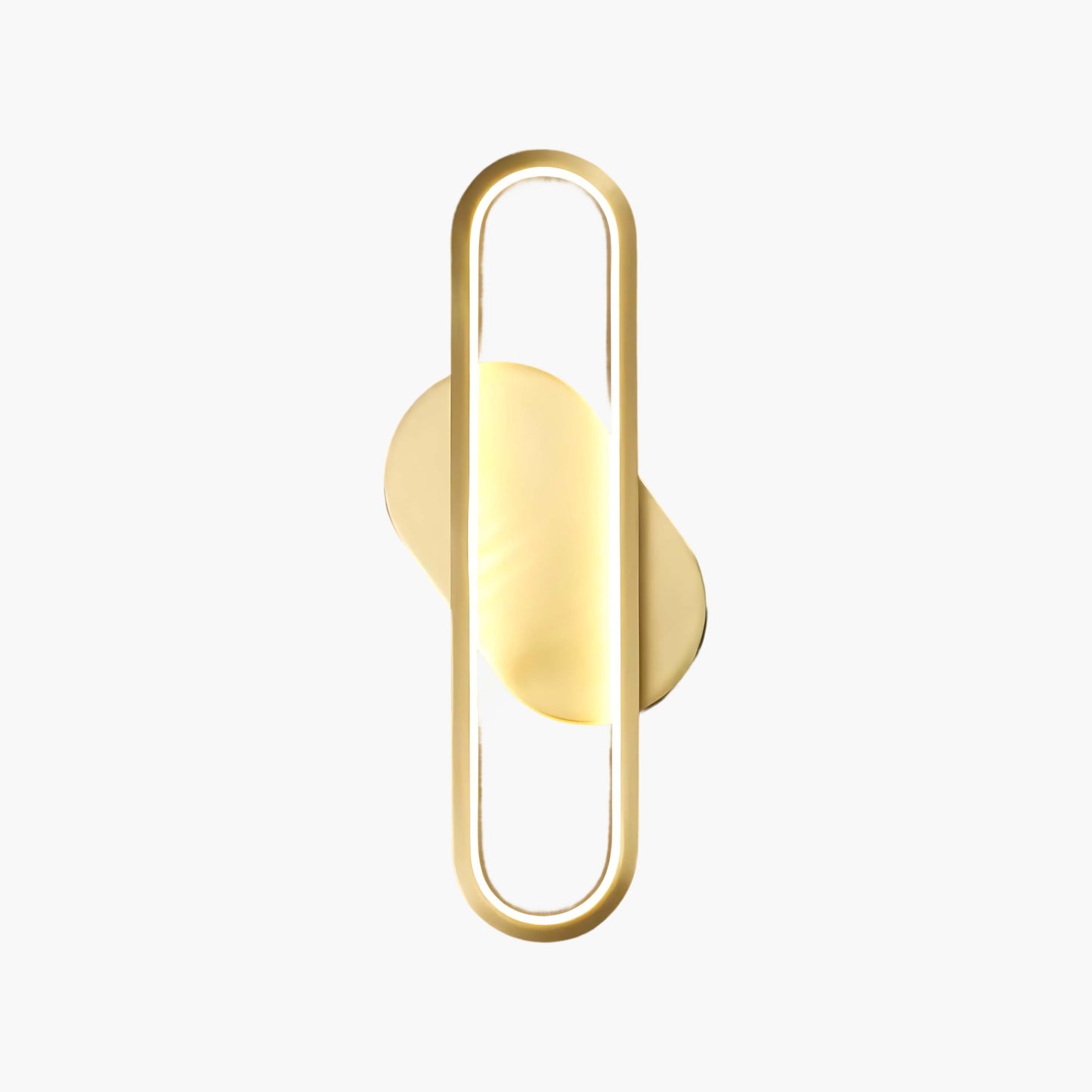 Long Ova Modern Brass Wall Lamp