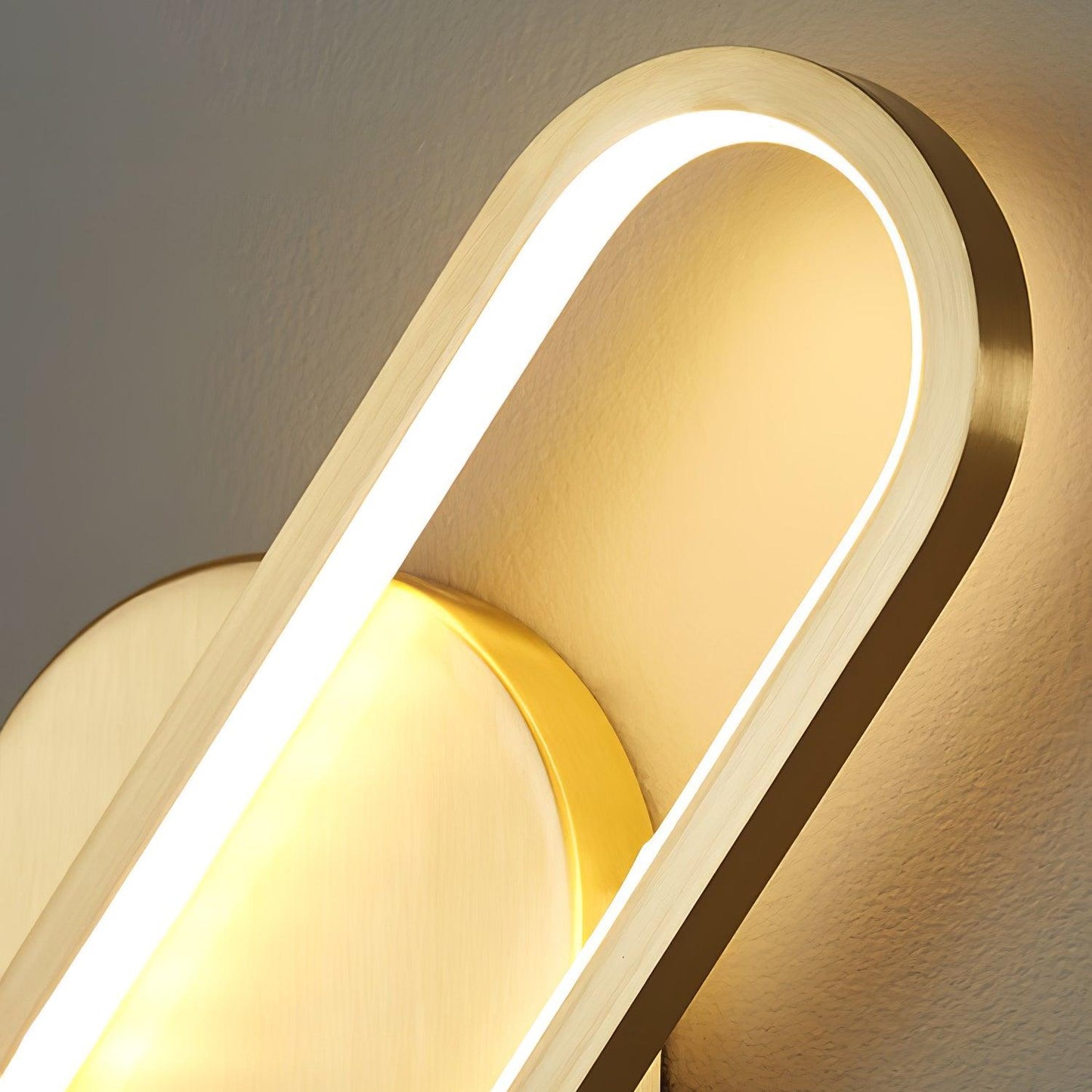 Long Ova Modern Brass Wall Lamp