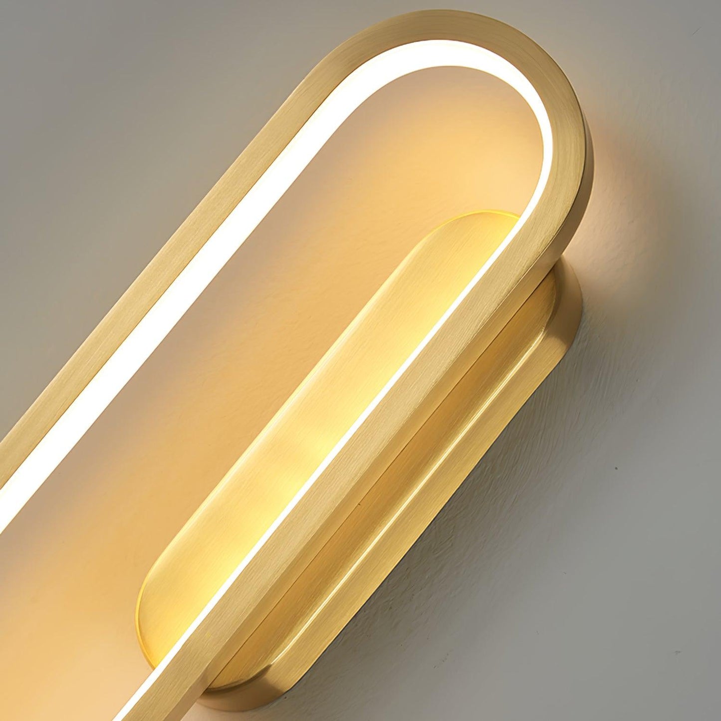 Long Ova Modern Brass Wall Lamp