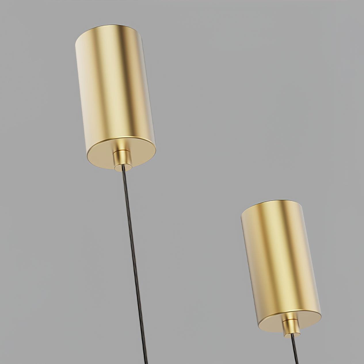 Long Oval LED Modern Brass Pendant Lamp