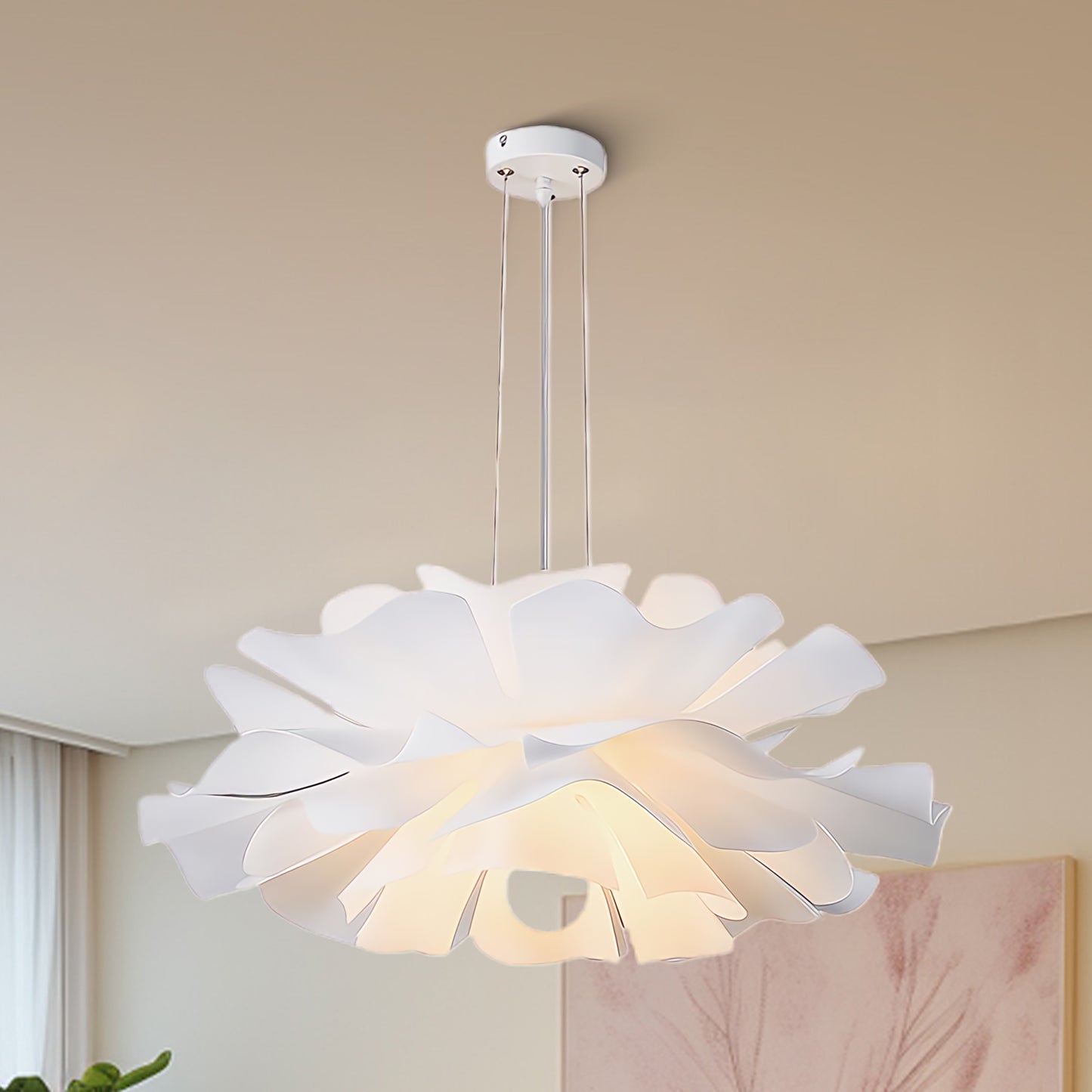 Lotus Flower Modern Metal Pendant Lamp