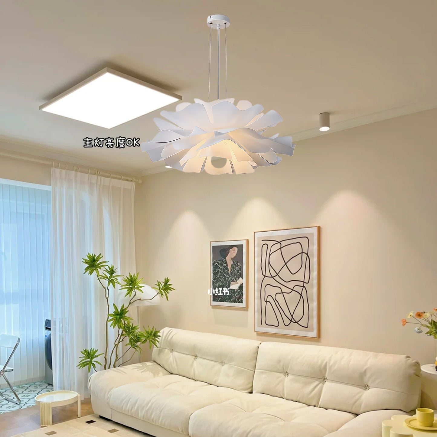 Lotus Flower Modern Metal Pendant Lamp