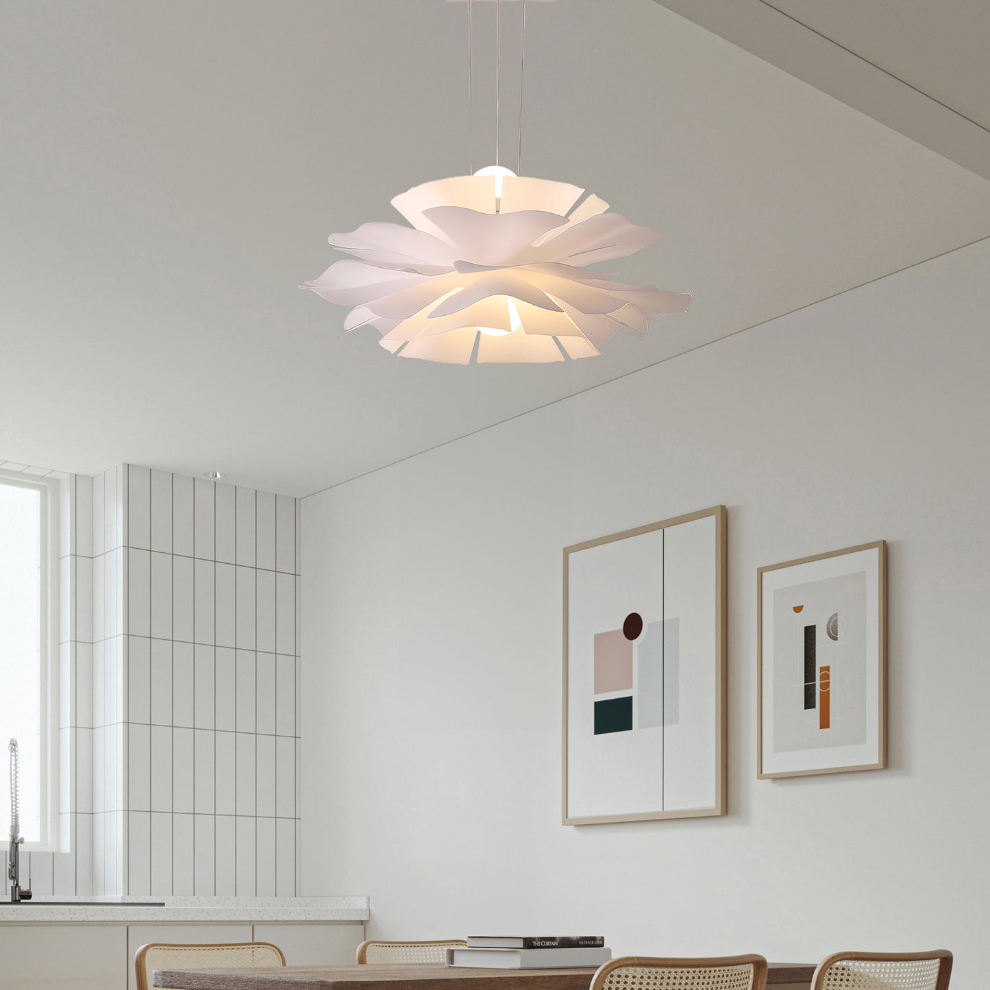 Lotus Flower Modern Metal Pendant Lamp