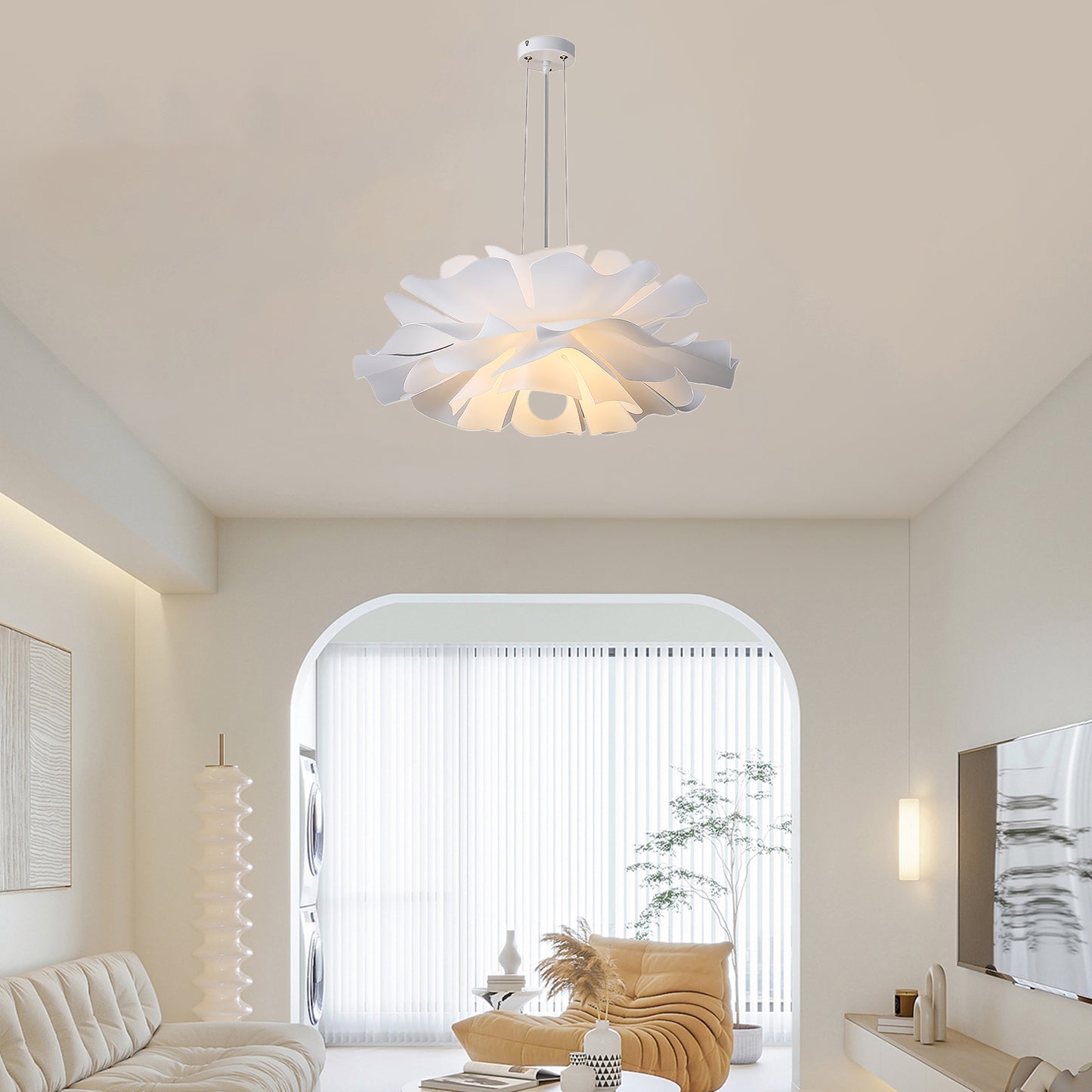 Lotus Flower Modern Metal Pendant Lamp