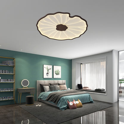 Lotus Leaf Acrylic Rustic Metal Ceiling Lamp