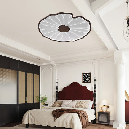 Lotus Leaf Acrylic Rustic Metal Ceiling Lamp