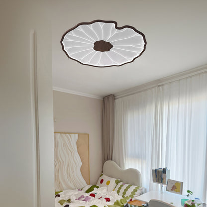 Lotus Leaf Acrylic Rustic Metal Ceiling Lamp